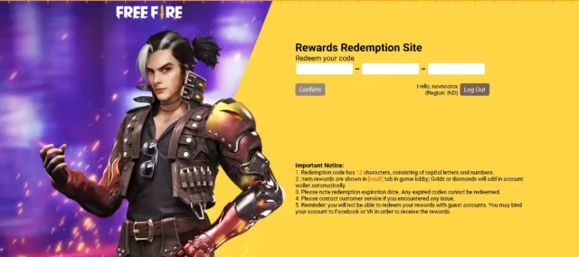 free fire redeem codes for today 1