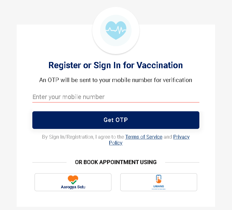 Covishield Vaccine Registration